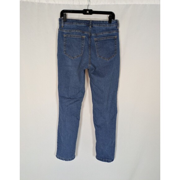 Blue Mountain Jeans 8 Women's Blue Fleece Lined Straight Leg Warm Winter Snow - Picture 4 of 7